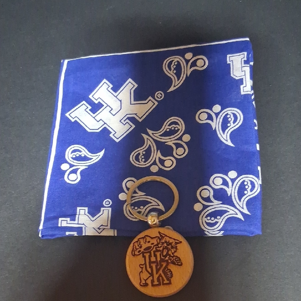New Blue UK Bandana and Keychain Set